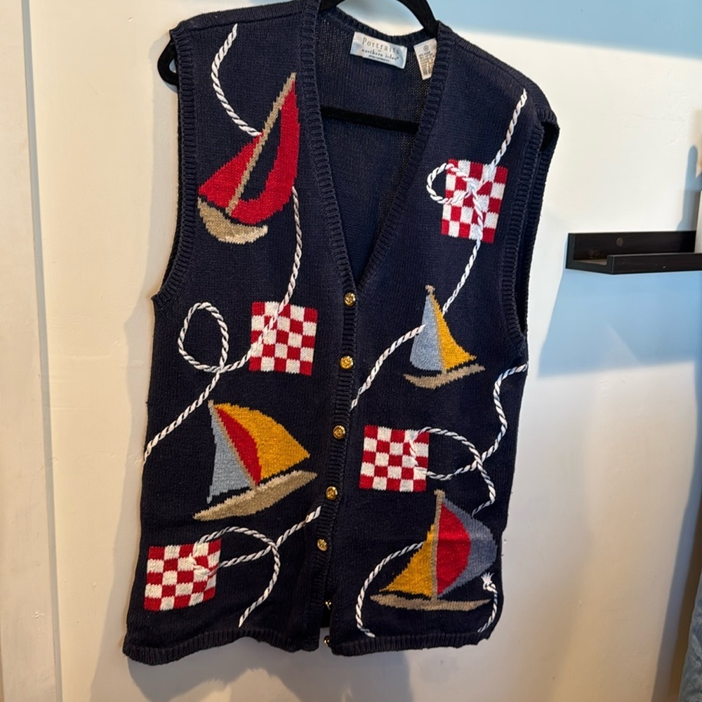 Portraits by Northern Isles Nautical Hand Knit cardigan cottagecore grandmacore